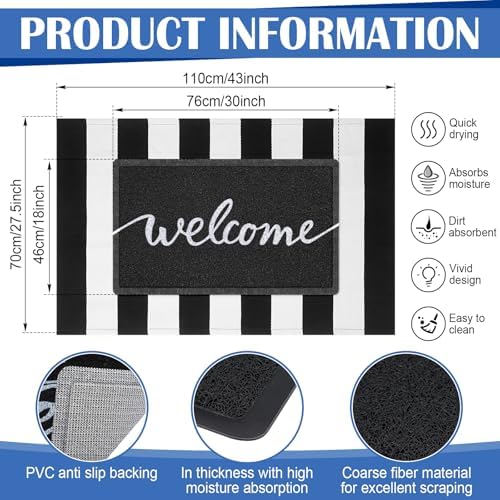 Geelin 2 Pcs Layered Welcome Doormat - Image 3
