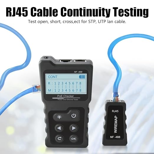 Network Cable Tester, VXSCAN NF-488 POE Cable Tester - Image 4