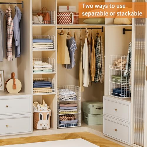 Yociyoga Closet Organizers and Storage Basket- 3-Tier Stackable Storage Bins - Image 2