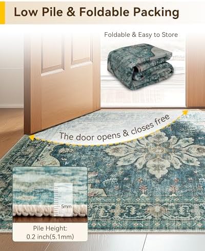 RELEANY Washable Area Rug, Large 10'x12' - Image 6