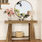 47.24" Farmhouse Entryway Console Table, Narrow Sofa Table Behind Couch - Image 4