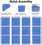 24 Pack 96 sqft Home Gym Mat, Puzzle Exercise Mat, EVA Interlocking Foam Floor - Image 6
