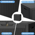 Outdoor Storage Box Waterproof, 32 Gallon Deck Box - Image 5