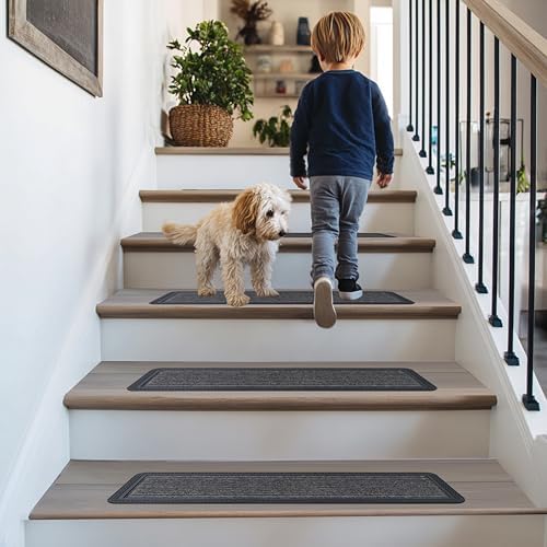 Stair Treads — 4 Pack 10x30 inch Polypropylene Rubber Stair Mats - Image 4
