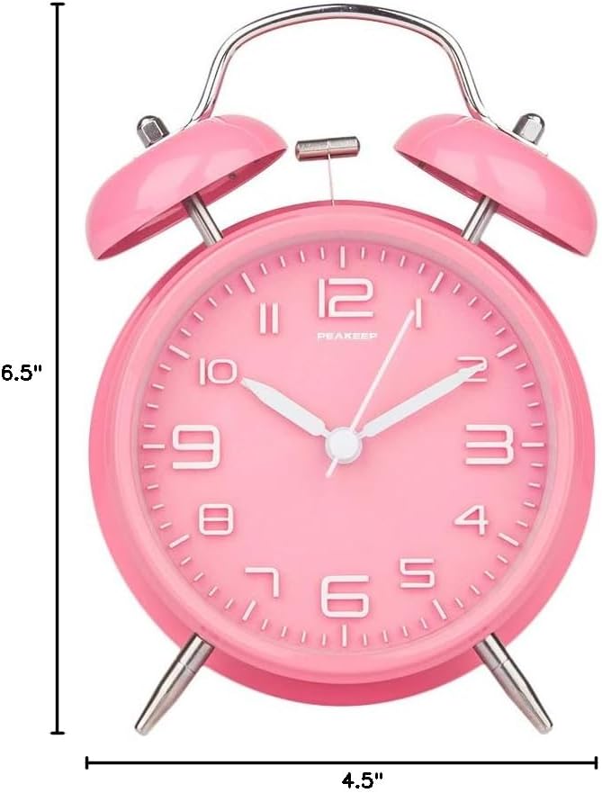 Peakeep 4 Inches Twin Bell Loud Alarm Clock - Image 8