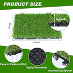 VANCASTLE Artificial Grass Tiles Interlocking Turf Squares Deck 27 Pack - Image 2