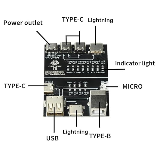 Diymore USB Cable Tester Board, Data Cable Detection Board - Image 2