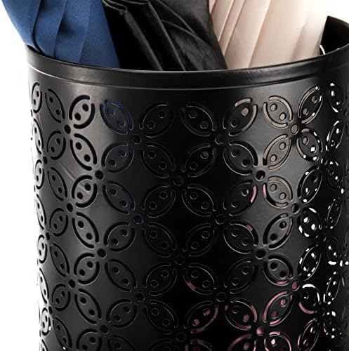 Hacaroa Metal Round Umbrella Stand Rack, Free Standing Umbrella Holder Bin - Image 3
