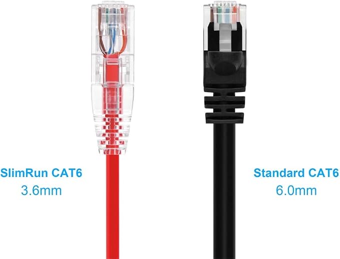 Monoprice Cat6 7ft Red Component Level Patch Cable UTP 28AWG 550MHz Pure Bare - Image 2