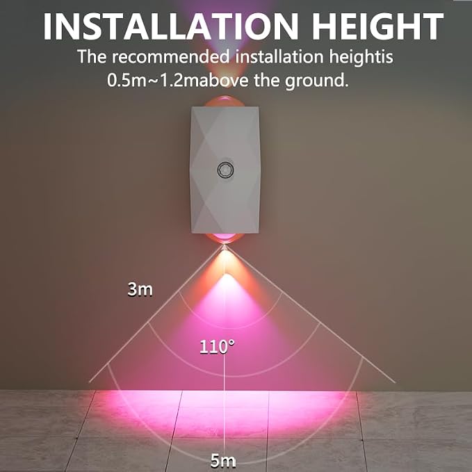 Rechargeable Motion Sensor Night Light, Magnetic RGB Color Changing LED Ambient - Image 3