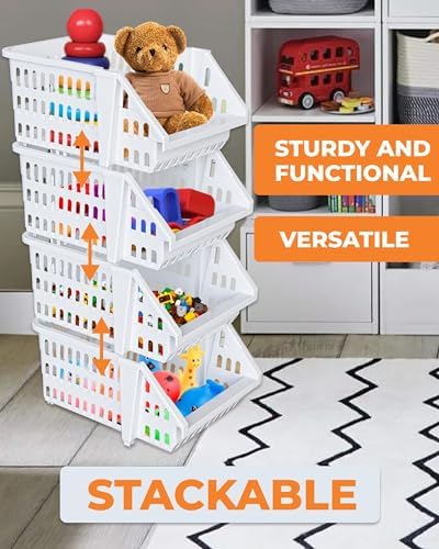 Small Stackable Storage Bins Open Front - Image 4