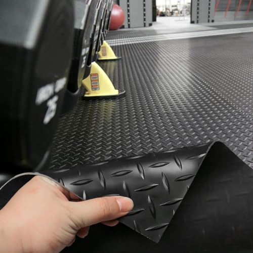 4' x 6' Feet Non-Slip Garage Floor Mat, 1-Piece Durable Rubber Flooring Roll - Image 3