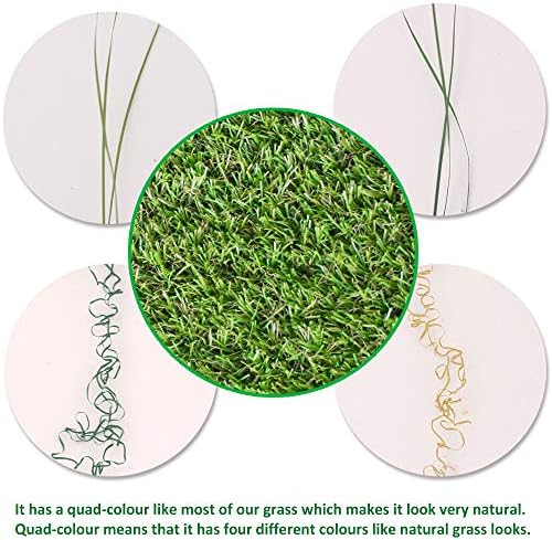 Artificial Grass Fake Grass Lawn Turf 5 ft x 46 ft, GL Realistic Synthetic Pet - Image 3