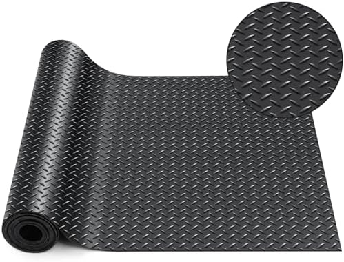 Breling 16 in x 10 ft Rubber Diamond Plate Rolls Garage Floor Mat by Breling