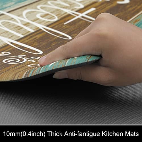 HEBE Anti Fatigue Kitchen Mat Set of 2, Cushioned Kitchen Mats - Image 3