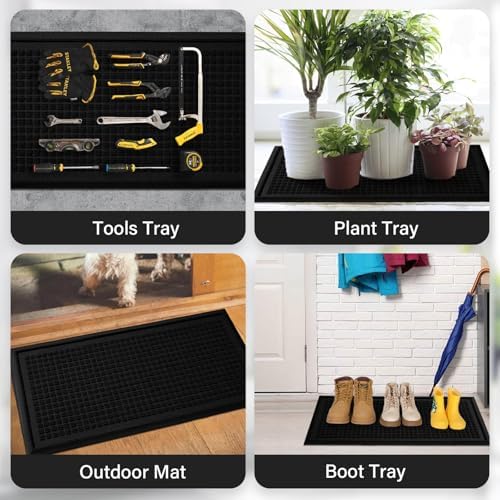 HIYARD Boot Tray for Entryway, Non-Slip Shoe Tray Drying Mat, Waterproof Boot - Image 5