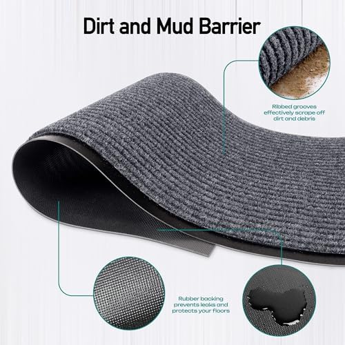 LuxUrux Large 4x6 Ft Rubber Door Mat – Heavy Duty Indoor Outdoor Entrance Rug - Image 3