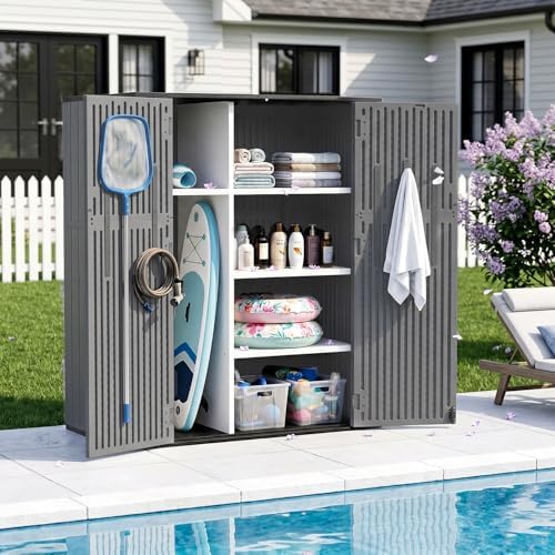 Outdoor Storage Shed Resin Waterproof Storage Cabinet - Image 3