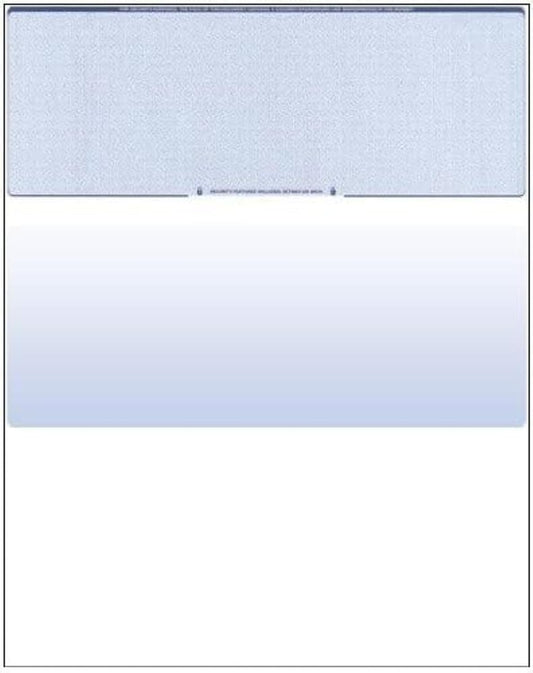 Compuchecks Top Blank Check Paper - 2500 Pack, Quick-Books & Laser Printer Compatible - Security Business Checks with Voucher - 8.5" x 11" Blue Diamond