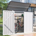 AECOJOY Outdoor Trash Can Storage Shed, 46 Cu.Ft Metal Garbage Bin Enclosure - Image 6