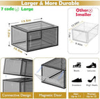 12 Pack Shoe Organizer, Stackable Shoe Storage Boxes - Image 4