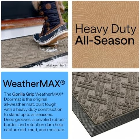 GORILLA GRIP WeatherMAX Door Mat, Indoor Outdoor - Image 3