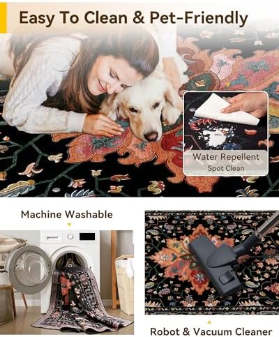 RELEANY Washable Area Rug, Runner 2'6"x8' - Image 5