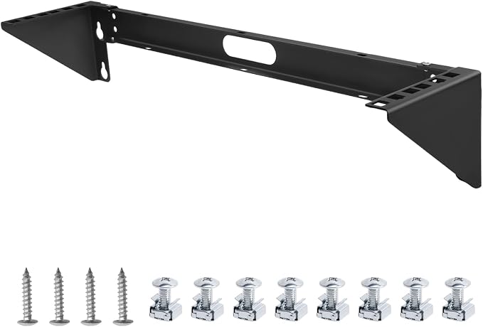 2u Hinged Wall Mount Patch Panel Bracket, 2u Patch Panel Bracket, Vertical Wall by Unknown