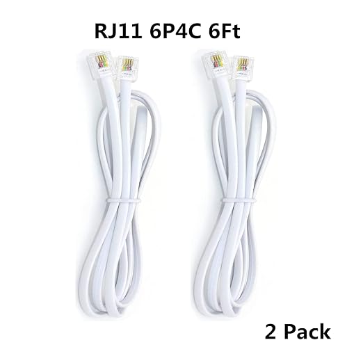 Phone Cord, 6P4C Black Phone Telephone Extension Cord Cable Line Wire RJ11 6P4C - Image 5