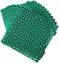 12 Pack Modular Interlocking Cushion 11.6" x 11.6" Rubber Mat Floor Tile Mats by JADERLU
