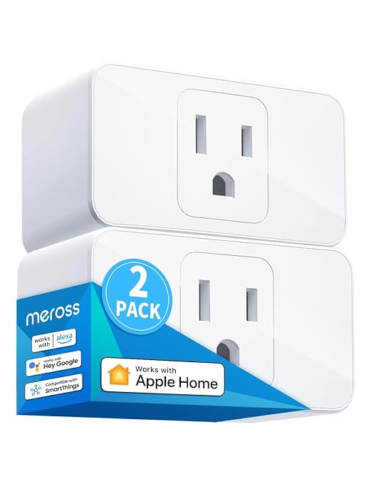 meross Smart Plug Mini, 15A & Reliable Wi-Fi, Support Apple HomeKit, Google by meross