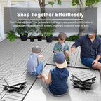EchoDeck Interlocking Deck Tiles, 9 Pack Patio Tiles Outdoor Interlocking All - Image 2