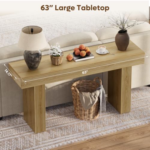 Bestier 63” Console Table, Wood Entryway Table - Image 3