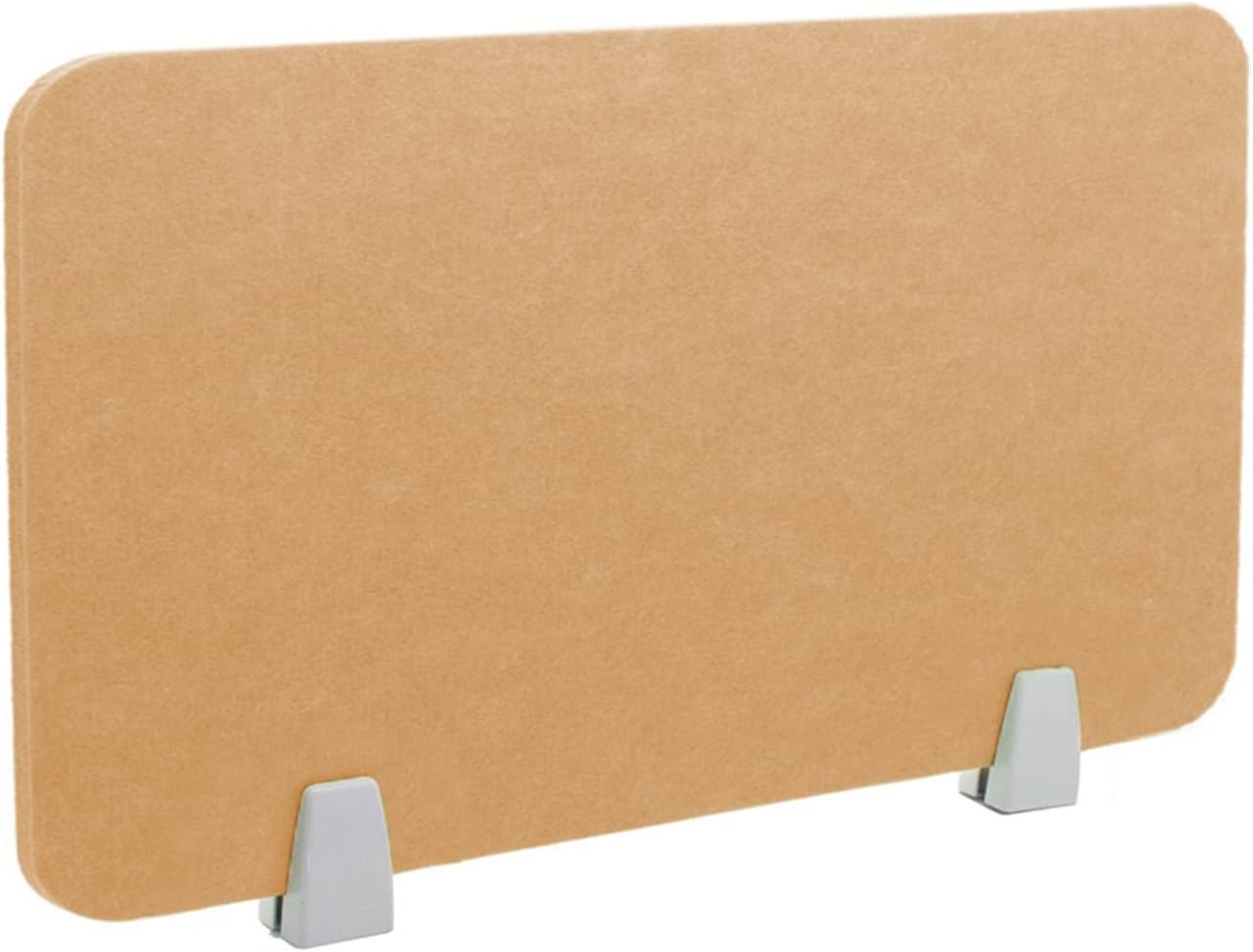 Icegrey Acoustic Desk Divider Privacy Panel Removable Sound Absorbing Desk Partition Board with 2 Clips for Student Call Centers Offices Braries Classrooms Library, Light Brown, 19.5x11.7