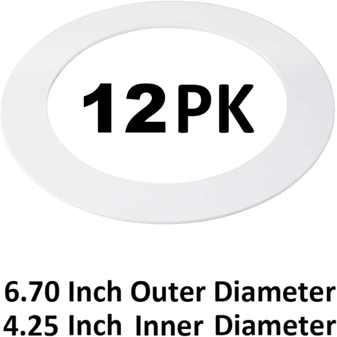 12 Pack Matte White Goof Trim Ring - Image 8
