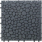Interlocking Cobbled Stone Look Garden Pathway Tiles, Decorative Floor Grass by Gardenised