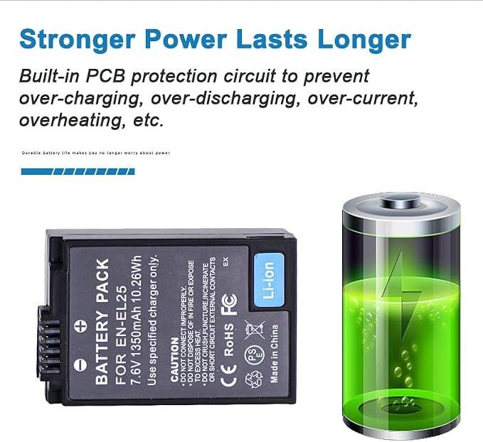 EN-EL25 Camera Battery Multifunctional Charger Set Compatible - Image 6