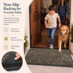 Yimobra Extra Large Front Door Mat, Floral Outdoor Mat - Image 4