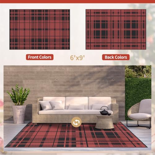 GENIMO Outdoor Rug, Waterproof Plastic Rugs - Image 2