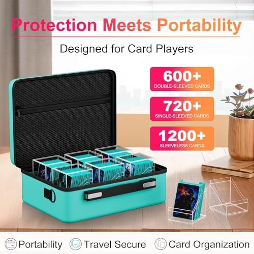Proijeut Card Deck Box with Portable Case, 6 Pack Clear Commander Deck Box with - Image 3