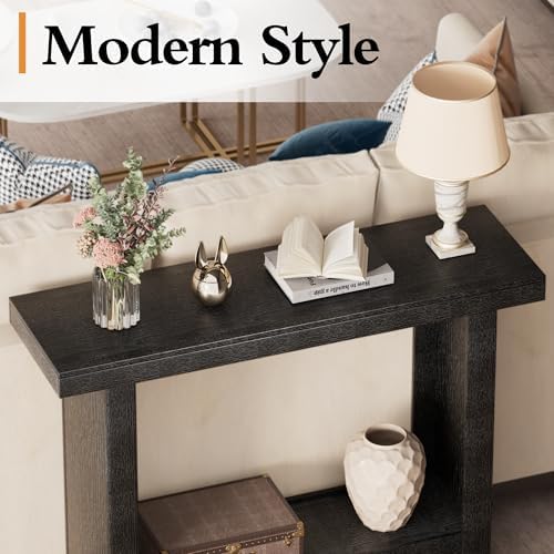 Console Table, 39.3" Rectangular Modern Entryway Table - Image 5
