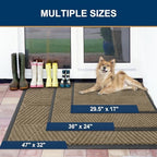 Smiry Front Door Mat Outside Entrance, Low Profile Rubber Doormat - Image 2