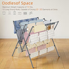 Drying Rack Clothing, 12 Drying Poles - Image 6