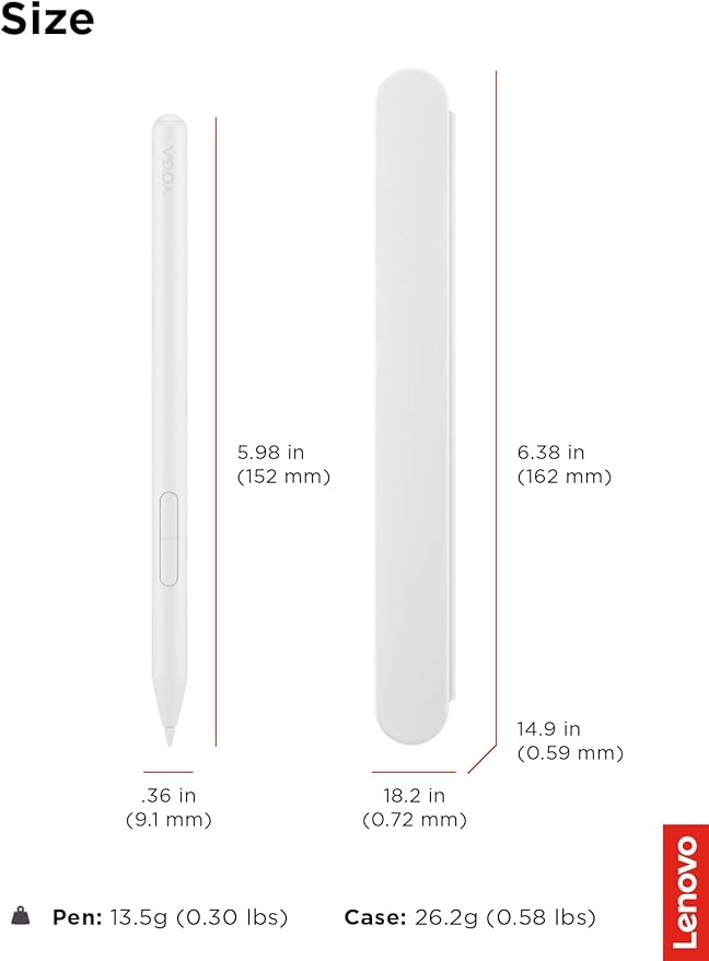 Lenovo Yoga Pen 2 with Magnetic Pen Case, AES 3.0 Stylus with 8192 Pressure - Image 5