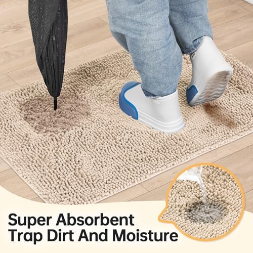 Absorbent Dog Door Mat for Muddy Paws, Trap Dirt Front Door Mat Indoor Entrance - Image 2