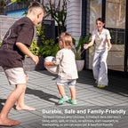 EchoDeck Interlocking Deck Tiles, 9 Pack Patio Tiles Outdoor Interlocking All - Image 3