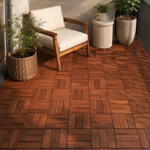 Acacia Deck Tiles Interlocking Outdoor Flooring - Image 3