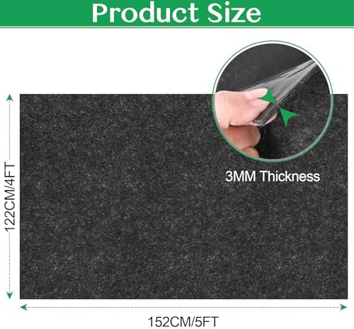 ToLanbbt Outdoor Storage Shed Floor Mat, 5 x 4 FT Waterproof Carport Mat - Image 2