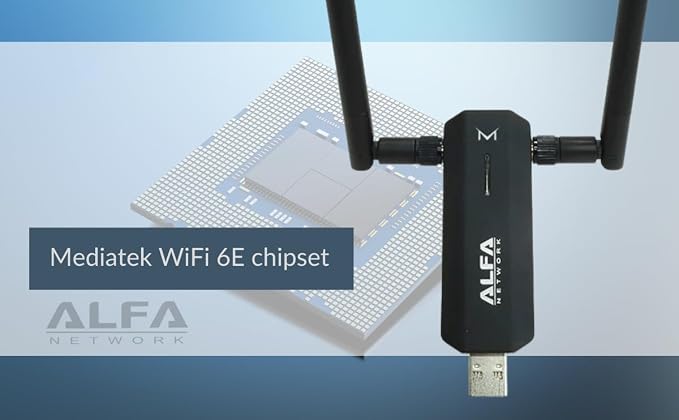 ALFA AWUS036AXM WiFi 6E USB 3.0 USB Adapter, AXE3000 Tri-Band 6Ghz/5.8GHz/2.4GHz - Image 5