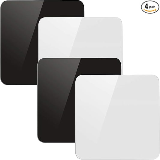 KINJOEK 4 Pack 12 x 12 Inch Acrylic White Black Product Photography Backdrops by KINJOEK